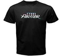 SANSHU Steel Panther Logo Music Legend Men's Black T-Shirt Black XXL