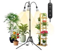 SANSI Grow Light for Indoor Plants, 90W 3-Head Full Spectrum LED Plant Lamp with Removable E27 Grow Bulbs for Growing Large Tall Plants, 40-110cm Adjustable Tripod Stand, 360° Gooseneck Heads