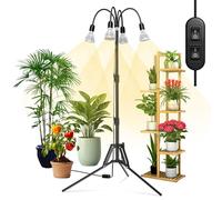 SANSI Grow Lights for Indoor Plants,120W Full Spectrum LED Plant Lamp with Removable E27 Grow Bulbs for Growing Large Tall Plants, 50-120cm Adjustable Tripod Stand, 360°Gooseneck