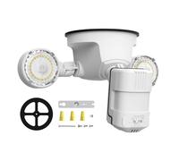SANSI LED Outdoor Spotlight with Motion Sensor 15W 20000 Lumen Super Bright LED Floodlight IP65 Waterproof Outdoor Light White for Garden, Garage, Yard