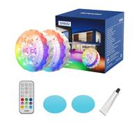 SANSI Pool Light LED Submersible IP68, Magnetic, Remote 20 Colours, 2-Pack