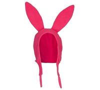 SANSIWU Adult Kids Halloween Bob's Burgers Louise Hat Cute Bunny Ear Winter Warm Thin Stretch Cap Windproof Rabbit Long Ears Cap (A-Pink, S)