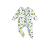 SANSIWU Newborn Baby Girl Boy Golf Outfit Hole In One Golf Print Romper Jumpsuit Full Length Footed Zipper Jumpsuit Outfit Fall (White, 3-6 Months)