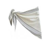 SANSIWU Silk Scarf Belts for Women Satin Waist Wrap Triangle Scarf Patterned Belt Boho Hip Scarfs y2k Accessories (White, One Size)