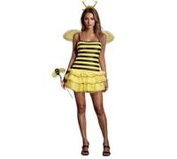 SANSIWU Women Animal Cosplay Costume Funny Ladybug Cosplay Layer Ruffle Mini Dress Hair Hoop Wings Deluxe Dress Up Outfit Clubwear (I-03, M)