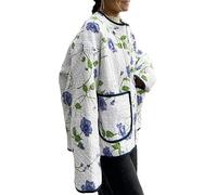 SANSIWU Women’s Cropped Y2K Floral Print Quilted Jacket Cardigan Zip Up Lightweight Puffer Coat Padded Open Front Winter Outwear (B-Lavender, M)