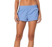 SANSIWU Women Striped Athletic Shorts Y2k Side Stripe Print Elastic Waist Loose Short Pants Patchwork Workout Sweat Shorts (Light Blue, S)