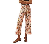 SANSIWU Women Y2k Fruit Print Jeans Graphic Print High Neck Straight Leg Denim Pants with Pockets Summer Streetwear (B-Multicolor, M)