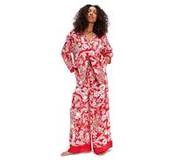 SANSIWU Women's Fall Loungewear Set Stripe Print Long Sleeve Lapel Button Tops+Long Pants 2 Pieces Sleepwear Loungewear Outfits (A-02, M)