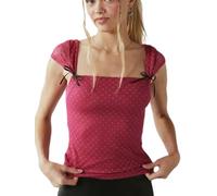 SANSIWU Women's Lace Floral Surface Fly Sleeve Cami Tops Sexy Sleeveless Open Back Tank Vest Summer Y2k Slim Fit Low Cut Camisole (D-Wine Red, S)