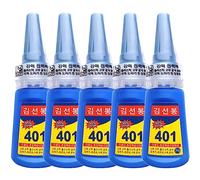 SanSixi 5PCS 401 Glue Instant Fast Adhesive 20g Bottle Stronger Super Glue Multi-Purpose Super Strong Liquid Colorless Adhesive Glue