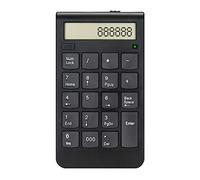 SanSixi Wireless 2.4G Usb Number Keyboard/Calculator with Digital Display Rechargeable Mini 19 Keys Numeric Smart Keypad Office Supplies