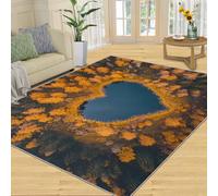 SANSJI Rug Forest Rugs for Living Room Autumn Tree Rugs for Bedroom WashableRomantic Lake Rug - Non Slip Soft Low Pile Indoor Carpet & Home Decor