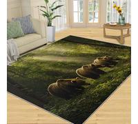 SANSJI Rug - Nature Animals Home Decor 180x270 Area Rug, Forest Brown Bear Rugs for Living Room, Washable Rugs for Bedroom, Indoor Carpet, Non Slip & Low Pile, Landscape Gifts