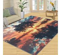 SANSJI Tree of Life Rug 60x180 Runner Rug, Fantasy Tree Rugs for Bedroom Sunset Landscape Rugs for Living Room, Washable Indoor Carpet & Home Decor, Non Slip & Low Pile