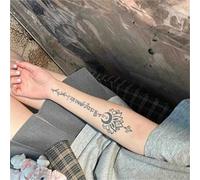 Sanskrit Flower Pattern Women's Chest And Back Scar Covering Sticker, Semi-permanent Non-reflective, Waterproof, Long-lasting 2 Weeks, Fake Tattoos(D)