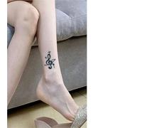 Sanskrit Flower Pattern Women's Chest And Back Scar Covering Sticker, Semi-permanent Non-reflective, Waterproof, Long-lasting 2 Weeks, Fake Tattoos(E)