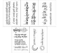 Sanskrit Herbal Temporary Tattoo Stickers Tibetan Arm Clavicle Men And Women Juice Semi-Permanent Tattoos