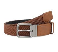 SANSTHS Reversible Braided Belt for Men and Women, Elastic Stretch Woven Golf Belts for Men, Casual Jeans Sports Work 1 3/8", Black/Brown, 44"-47" Wasit Adjustable