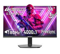 SANSUI 24 Inch Gaming Monitor 180Hz 1Ms FreeSync HDR 110% sRGB FHD 1080P Computer Monitor HDMI DP Ports Eye Care Frameless VESA Mount Cable Management(ES-G24F4L HDMI Cable Included)