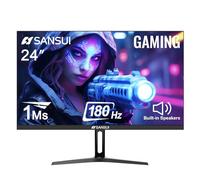 Sansui 24 Inch Gaming Monitor 180Hz, Computer Monitor with Speakers 1*DP 2*HDMI Ports, FHD 1080P 110% sRGB VESA Support Eye Cares (One HDMI Cable Included ES-G24F4S)