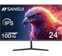 SANSUI 24 inch Monitor, IPS Display, 100Hz, FHD, Computer Monitor, Home Office (HDMI Cable Included)