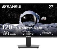 Sansui 27 Inch Monitor, IPS 100Hz Computer Monitor Full HD 1920 x 1080P with HDMI VGA Interface Eye Care Frameless 100 x 100mm VESA (ES-27X3AL, HDMI Cable Included)