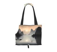 Sansui, Japanese Company Printed pet Shoulder Bag - Foldable Design, Small cat and Dog Travel Bag