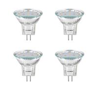 SANSUN 3W MR11 LED Landscape Light Bulbs, Low Voltage 12V 20W Halogen Replacement for Outdoor Landscape Spotlight and Indoor Track Light, GU4 Bi-Pin Base, Soft White 3000K, Non-Dimmable, (Pack of 4)