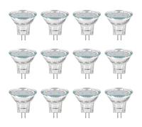 SANSUN 3W MR11 LED Landscape Light Bulbs, Low Voltage 12V 20W Halogen Replacement for Outdoor Landscape Spotlight and Indoor Track Light, GU4 Bi-Pin Base, Soft White 3000K, Non-Dimmable, (Pack of 12)