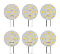 SANSUN G4 LED Bulbs 2W Equivalent to 20W Halogen, G4/GU4/GZ4 Bi-Pin Base, AC/DC12V 3000K 120° Wide Angle, Non-Dimmable (Warm White, Pack of 6)