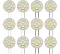 SANSUN G4 LED Bulbs 2W Equivalent to 20W Halogen, G4/GU4/GZ4 Bi-Pin Base, AC/DC12V 4000K 120° Wide Angle, Non-Dimmable (Daylight White, Pack of 12)