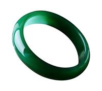 SANSWUNIU 1 Pcs Green Healing Good Luck Bracelet，Fashion Round Bracelets For Women Jewelry With Gift Box，Chinese Feng Shui Bangle，Wedding Birthday Gifts(Size:56mm/2.2inch,Color:Green)