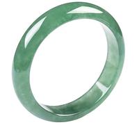 SANSWUNIU 1 Pcs Healing Bracelet，Retro Bracelets，Floating Flower Bangle，Genuine Nephrite，Stone Floral Design，Attract Wealth Money，Good Luck (Size:64mm/2.52inch,Color:Green)