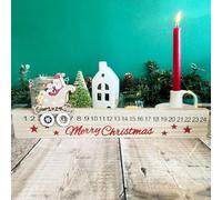 Santa Advent Countdown Slider, Wooden Christmas Countdown, Father Christmas Ruler, Advent Calendar, Advent Calendar Gift