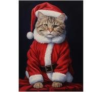 Santa American Curl Cat Puzzles 1000 Pieces for Adults - Pet Santa Costume Portrait for American Curl Cat Owner - Funny Challenging Jigsaw Puzzle Perfect for Game Nights