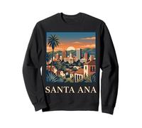 Santa Ana California Retro Vintage Skyline Spanish USA Style Sweatshirt