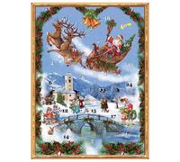 Santa and Bridge Richard Sellmer Advent Calendar 355 x 265 mm glitter