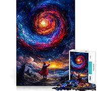 Santa And The Cosmic Spiral Jigsaw Puzzles 1000 Pieces for Adults Boost Memory Peaceful Fun Premium Cut Memorable Gift (38x26cm)