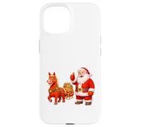 Santa Approving Sleigh Ride With Horse Case for iPhone 15
