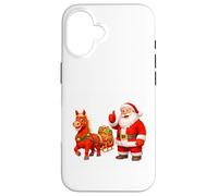 Santa Approving Sleigh Ride With Horse Case for iPhone 16