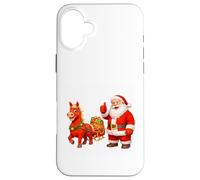 Santa Approving Sleigh Ride With Horse Case for iPhone 16 Plus