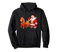 Santa Approving Sleigh Ride With Horse Pullover Hoodie