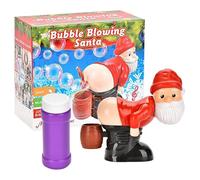 Santa Automatic Bubble Machine - Santa Fart Bubble Machine With Light And Music, Automatic Blowing Toy For Kids Girls Boys For Holiday Parties And Outdoor Fun Brings Joy Laughter