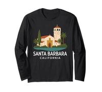 Santa Barbara Beach Retro California Surf Isla Vista Mission Long Sleeve T-Shirt