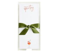 Santa Barbara Design Rectangular Acrylic Notepaper Holder with 125 Sheets Heavyweight Paper, 10" x 4.5", Feeling Spritzy