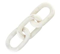 Santa Barbara Design Studio Chain Link Décor, Marble, White, 13L x 4W