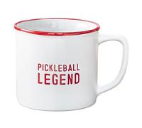 Santa Barbara Design Studio Coffee Cup Debossed Printed Ceramic Pickleball Mug, 16-Ounces, Legend
