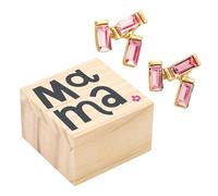 Santa Barbara Design Studio Crystal Stud Earrings - Nickle-Free Gemstone Earring Set in Wooden Gift Box, 1-Pair, Blush Pink Mama