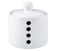 Santa Barbara Design Studio Garlic Keeper Modern Ceramic Countertop Garlic Storage Container, 4" x 3.75", White